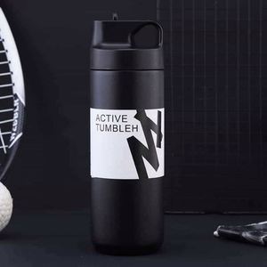 316 Stainless Steel Insulated Water Bottle Pop-Up Lid Portable Thermal Bottle <b>Large</b> Capacity Food Grade Travel Mug - Product Image 5