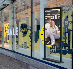 Affichage numérique et écrans pour vitrine, écran intérieur haute luminosité 55 pouces 2500 nits, double face, écran pour agence immobilière Adv5531 - Product Image 2