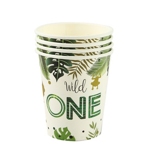 Kit de fournitures pour fête d'anniversaire Wild One, thème tropical, assiettes, gobelets, serviettes, décorations jetables pour la célébration du premier anniversaire - Product Image 4