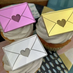 Decoración de Pastel de Acrílico para el Día de San Valentín con Forma de Corazón, Labios y Amor, Decoración de Pastel de Acrílico para el Día de San Valentín - Product Image 3