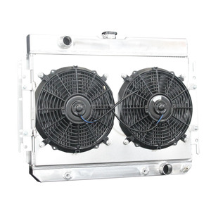 Radiateur de refroidissement tout en aluminium avec cache de ventilateur pour <span class=keywords><strong>Chevrolet</strong></span> Bel Air Biscayne Caprice Chevelle El Camino <span class=keywords><strong>Impala</strong></span> 1965-1969 - Product Image 2