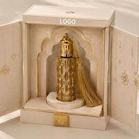 Frasco de Perfume Pequeño de 10ml, de Vidrio Dorado Cilíndrico con Rejilla, Bola Rodante, Atomizador, Recargable, Muestra de Aceite de Perfume, Lujoso