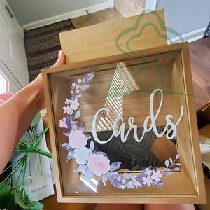 Caja de Madera para Tarjetas de Boda, Caja de Almacenamiento de Tarjetas para Recepción, Decoraciones de Boda para Fiesta de Recepción, Cumpleaños, Caja de Regalos de Boda - Product Image 4