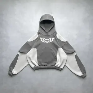 Felpa con cappuccio con ricamo alfabeto Vintage Dropshipping per uomo stile Goth Harajuku stile <span class=keywords><strong>Y2K</strong></span> felpa ampia Casual - Product Image 6