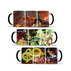 UFOGIFT Goku Coffee Mugs Color Change Tea Cup Broly Anime Vegeta Novelty For Gifts DBZ Color Change Goku Mugs