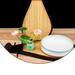 Bandeja de Servir de Madera con Forma de Pipa, Estilo Retro Chino, 42x21.5x2.5cm, de Bambú, para Uso en Restaurantes, Plato de Exhibición de Platos de Estilo Étnico - Product Image 2