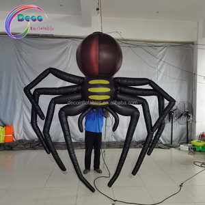 Araignée gonflable suspendue animée massive, gonflable d'halloween d'araignée noire géante - Product Image 2