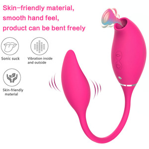 Vibromasseur gode pour femmes Sex Toys Godes couple Lesbian Female Egg Jumping Masturbateur Second Tide Suction Device Clitoral <span class=keywords><strong>Stimu</strong></span> - Product Image 3