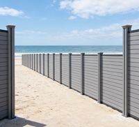 Système de clôture en composite bois-plastique haute densité, poteaux et rails, installation facile sans outil, système de fixation rapide, clôture WPC