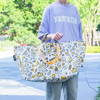 Sac de shopping en toile tissée extra-large, imprimé dessin animé, pour emballage de poupées, sac cadeau, avec bretelles, coutures scellées, imperméable