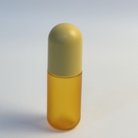 Flacon en plastique de luxe de 50 ml en forme de capsule, surface mate, conteneur cosmétique vide pour sérum et tonique, emballage OEM