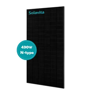 Solavita Topcon pannello solare 430 ~ 455 watt mezza cella monocristallina N tipo completo nero per la rivendita di casa o di lavoro