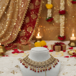 Royal White Alloy Ethnic Pearl Kundan Bridal <b>Set</b> Heavy <b>Gold</b> Plated Choker Handcrafted Engagement Wedding Anniversary Party Gift - Product Image 3