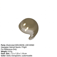 Gobricks Vente en gros de blocs de construction, accessoires de tête pour figurines, GDS-90239, casque de sport en plastique ABS, ensemble de blocs pour mini-figurines