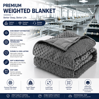 Couverture lestée personnalisée en minky pour adultes, couverture matelassée douce et lourde avec billes de verre, OEM ODM en gros