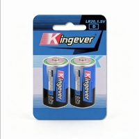 Baterai Alkaline Kering Kingever High Performance LR20 Ukuran D 1.5V untuk Peralatan Listrik Senter OEM Grosir