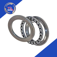 EW1/4 EW5/16 EW3/8 Bantalan Bola Dorong Diameter 50mm Baja Krom Presisi P5/P4 ZZ Terbuka Dinamis 500N Lebar 14mm