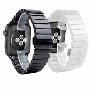 Bracelet en céramique IVANHOE pour <span class=keywords><strong>Apple</strong></span> <span class=keywords><strong>Watch</strong></span> <span class=keywords><strong>4</strong></span> 5 6 44mm 40mm pour iwatch série 3 2 Bracelet à boucle en acier inoxydable - Product Image 6