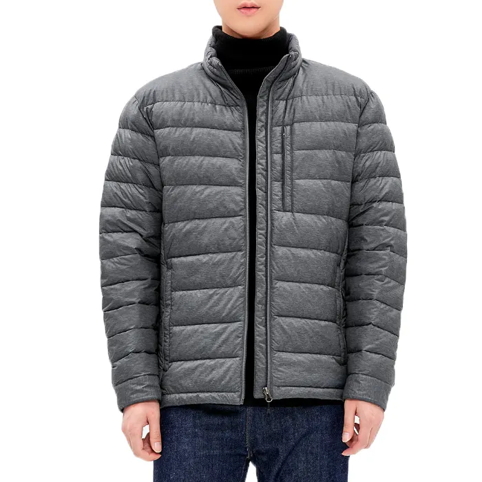 Windproof Water Proof Jacket Solid Color Winter Warm Padded Cotton Quilted Coat Fleece Quilted Mens Puff Jacket