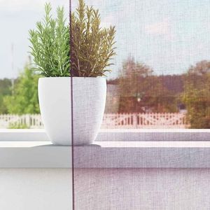 W2B VidaXL viola tende Voile con anelli 2 pezzi 55.1x88.6 "dimensioni - Product Image 1