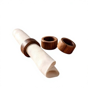 Anillo para Servilletas de Madera Natural Duradero, Redondo de 4.5cm, Ecológico, Decoración de Mesa Moderna y Lujosa para Bodas y Cenas - Product Image 3