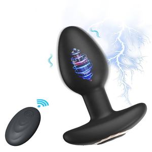 Masajeador de próstata para hombres, dispositivo Anal con Control remoto, tapón Anal, cerradura de trasero, impermeable, silencioso, 10 frecuencias, productos de masaje sexual masculino - Product Image 1