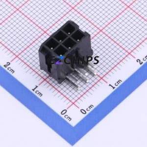 HC-MX3.0-2*3AW Wire-to-Board Pin Header Bent Lead Through Hole,P=3mm Connector 2x3P 3mm Right Angle Insert Micro-Fit (MX 3.0) - Product Image 1