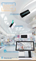 Sistema pos todo en uno con impresora, pantalla táctil de 11,6 pulgadas y 15 pulgadas, android