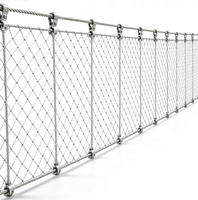 Filet de protection en maille de corde tressée en acier inoxydable, à maillons connectés et robustes, haute résistance, résistant à la corrosion, pour la protection des machines sur site