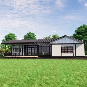 Casa Prefabricada Grande <span class=keywords><strong>de</strong></span> Estilo Vintage con Techo Triangular, Tipo Villa, para Reuniones Familiares, Alojamiento en Contenedor, Casa <span class=keywords><strong>de</strong></span> Verano - Product Image 6