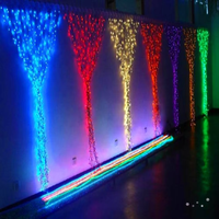 Rideau lumineux LED en PVC transparent 220V IP44 avec télécommande, étanche, éclairage décoratif blanc