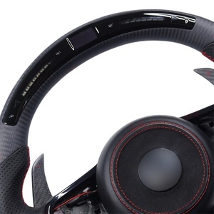 <span class=keywords><strong>Volante</strong></span> de Fibra de Carbono Mate Personalizado para Volkswagen Golf 7 DSG <span class=keywords><strong>MK7</strong></span> <span class=keywords><strong>GTI</strong></span> con Palancas de Cambio, Cubierta Decorativa y Pantalla LED - Product Image 4