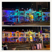 XGUA Pantalla grande Mapping Show 3D Holográfico Proyector de 30000 lúmenes para proyección Construcción Pared Punto al aire libre