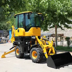 Factory Directly Sale CE EPA Engine Retroexcavadora Wheel 4X4 Front End Loader with Back Hoe