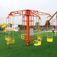 Projet de parc d'attractions sans moteur : manège simple à corde, fauteuil volant