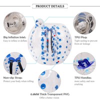 Ballon de football gonflable Zorb Bumper Ball en TPU/PVC pour adulte, avec points colorés, très vendu