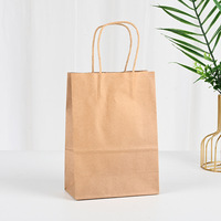 Sac cadeau en papier kraft imprimé sur mesure avec poignées, recyclable, pour bougies, artisanat et emballage cadeau