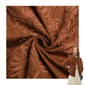 Tela de Gamuza Bordada con Cordón Enrollado para Prendas de Vestir, Bolsos, Almohadas y Tapicería de Sofás - Product Image 1