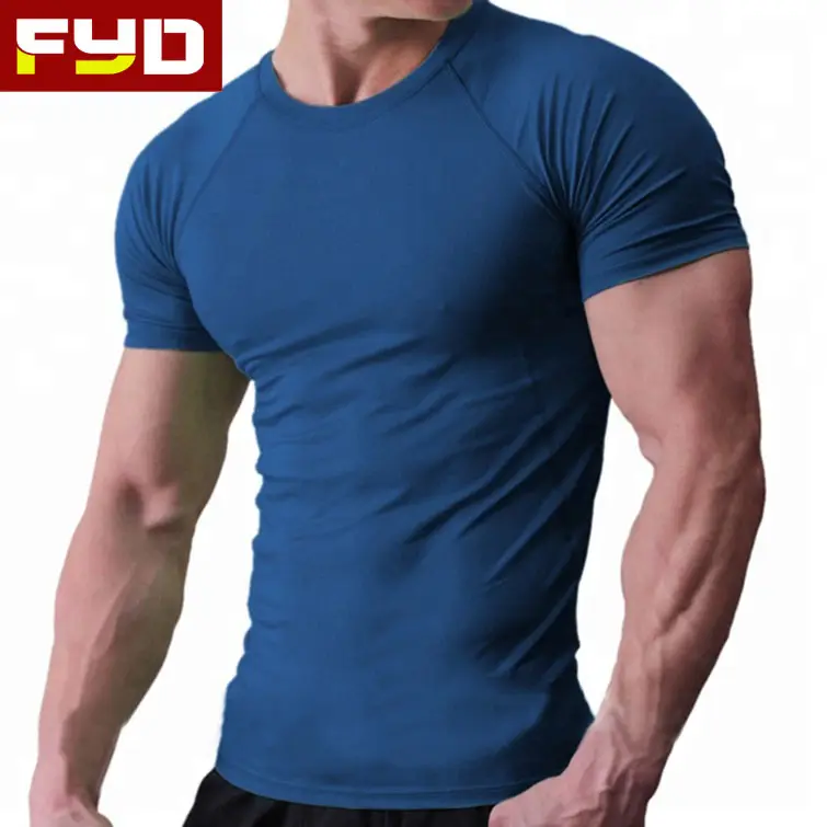 Wholesale Gym Active Clothing Running Wear High Quality Male Workout Sport T-shirt Custom Logo Compression Fitness Men