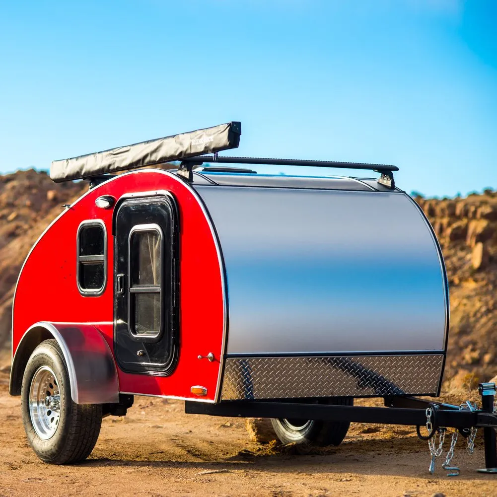 Ecocampor cắm trại Trailer Teardrop Trailer RV Caravan Trailer du lịch offroad với lều và nhà bếp