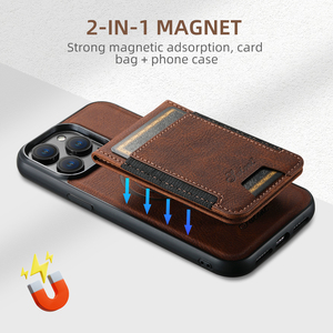 <span class=keywords><strong>Custodia</strong></span> per telefono portafoglio magnetico Stand Cover posteriore <span class=keywords><strong>custodia</strong></span> <span class=keywords><strong>in</strong></span> <span class=keywords><strong>pelle</strong></span> per <span class=keywords><strong>Apple</strong></span> iPhone 17 16 12 13 14 15 Pro con magnete - Product Image 6