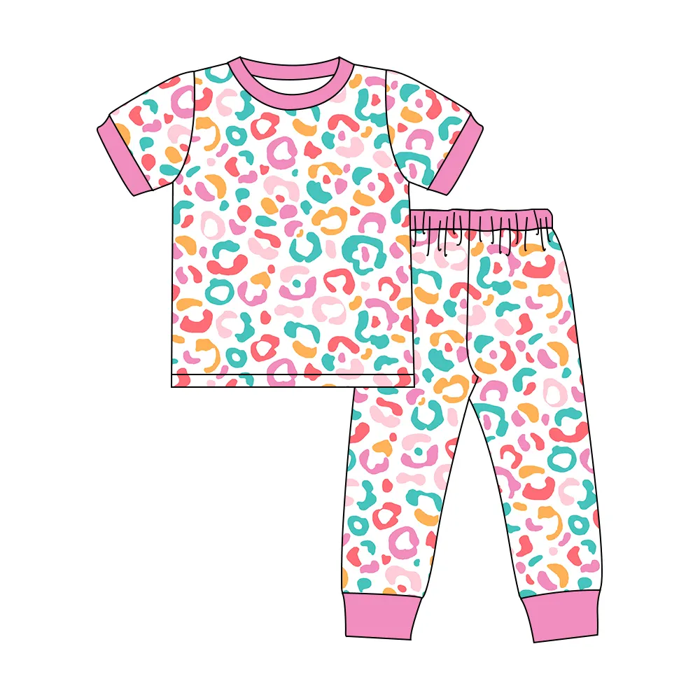 OEM Wholesale 2 Piece Baby Pyjamas Bodysuit Long Sleeve Soft Sleepwear Cotton Boys Girls Pajamas Elastic Pyjamas Kids