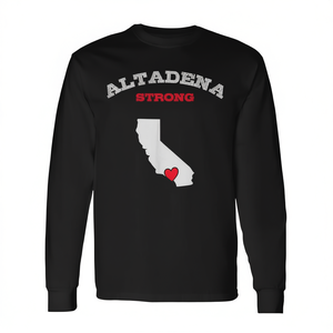 Altadena Strong Long Sleeve T-Shirt California <b>Map</b> Heart Design - Product Image 2
