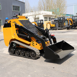 V1000 gimo Skidsteer roda pemuat, Crawler 450kg 1,5 ton beban depan dengan 4 dalam 1 Bucket - Product Image 3