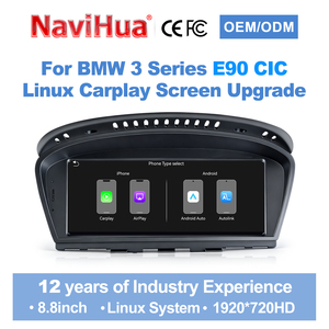 NaviHua Nuevo Reproductor de DVD Estéreo para Auto con Pantalla Táctil de 8.8'' Estilo OEM, Sistema Linux, GPS, Carplay para <span class=keywords><strong>BMW</strong></span> <span class=keywords><strong>Serie</strong></span> <span class=keywords><strong>3</strong></span> E90 CIC 2008 <span class=keywords><strong>2012</strong></span> - Product Image 2