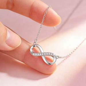 Conjunto de Collar y Aretes de Plata Esterlina 925 para Mujer, Joyería Nupcial con Circonita Cúbica, Regalo de Boda al por Mayor - Product Image 1