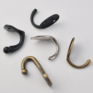 Solid Alloy Single <b>Hook</b> Vintage Heavy Duty Robe <b>Hook</b> For Wardrobe Cabinet Door <b>Bathroom</b> Kitchen Hardware - Product Image 2