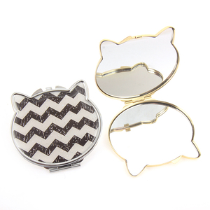 Espejo de bolsillo compacto con recubrimiento de resina epoxi, diseño bonito de panda, Cara de gato, 2022 - Product Image 2