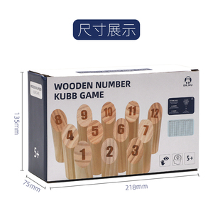 2024 nouveaux produits figurines en bois numéro finlande bosse poste enfants Adhd Fidget sport Bowling jeux jouets pour enfants garçons filles - Product Image 6