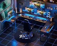 Nouveau bureau de jeu électrique en fibre de carbone avec éclairage RVB Table de joueur de compétition électrique pour joueur